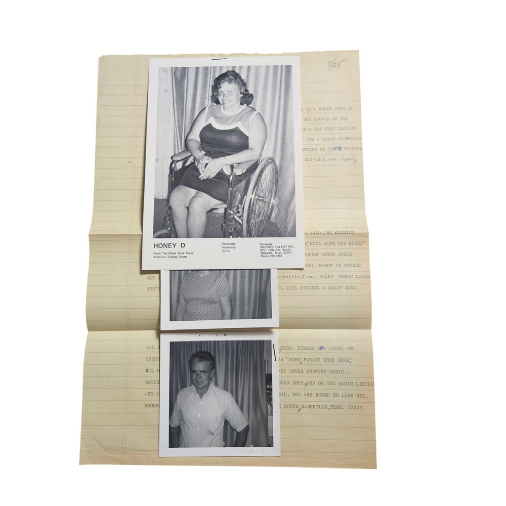 Honey D Vintage 60s 70s Country Pop Music‎ 8x10 Press Photo & Press Release